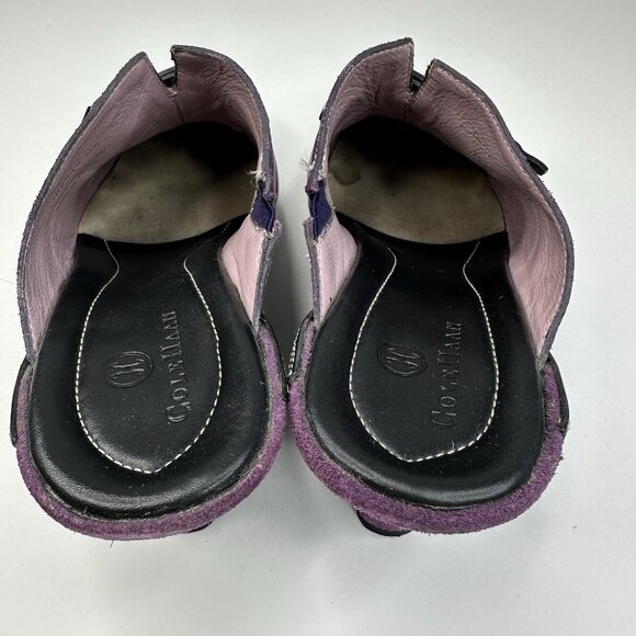 Cole Haan Women's Purple Jianna Buckle Suede Leather Clog Heels US 8 B - Picture 7 of 17